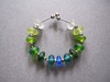 Greens and Blues Beach Glass Bracelet