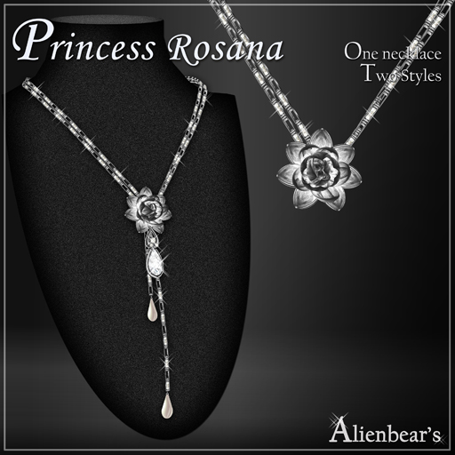 Dark Princess Rosana necklace white