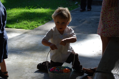 Jeremiah hunts Easter eggs!
