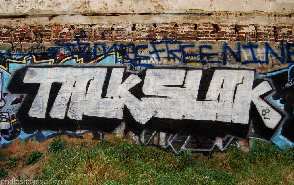 Talk Slak Graffiti Straight Letter in Santa Ana California. 