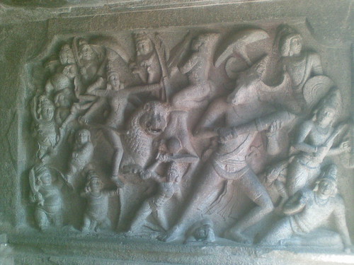 Mahishasuramardini Panel, Mahishasuramardini Mandapam, Mamallapuram