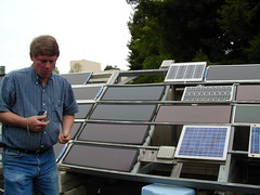 Ken and the solar testing array