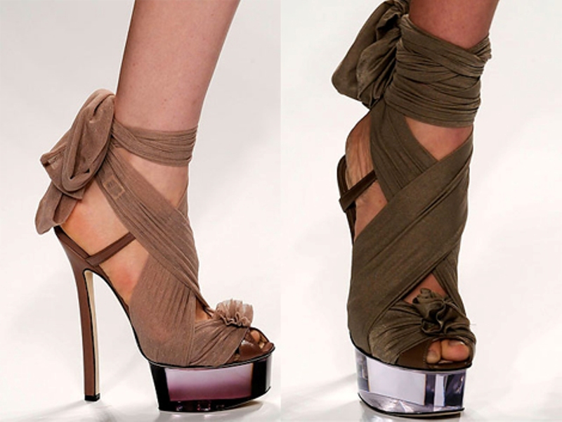 Fendi wrap heels shoes