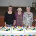 3 cakes spell Happy 100th