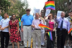 Marching in Queens LGBT Parade