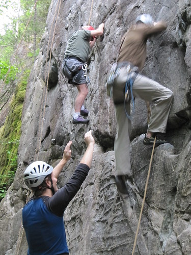 Martin sport lead climbing the Real TV route..