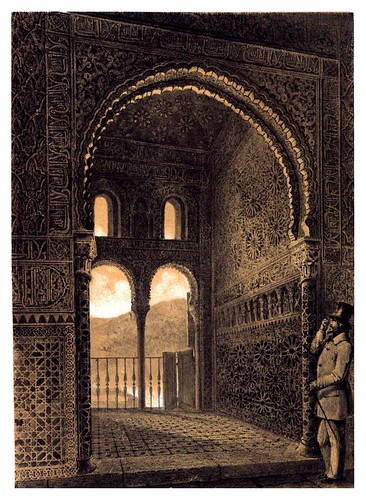 011-Balcon de la Sala de Embajadores en la Alhambra-Recuerdos y bellezas de España-Reino de Granada