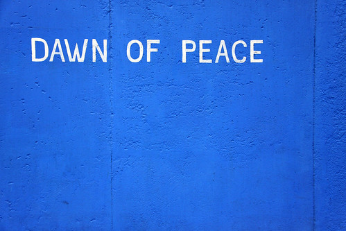 Friedensbotschaft an der Mauer