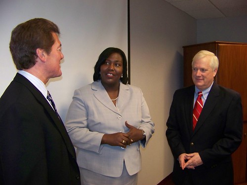 From left: Randy Jenkins, ARRA General Field Accountant with USDA RD in Washington, DC; USDA RD Mississippi State Director Trina N. George; and David J. Villano, USDA Assistant Administrator for Telecommunications Programs. 