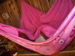 Sleeping inside the hammock