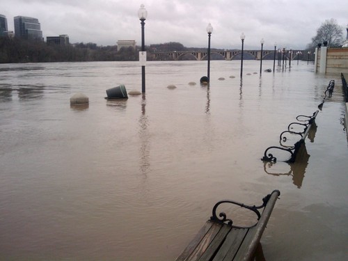 Potomac River Floods Washington Harbour