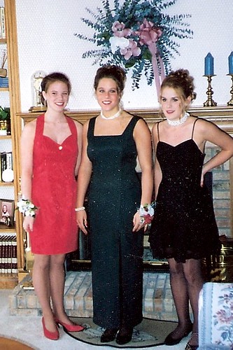 In pantyhose at prom