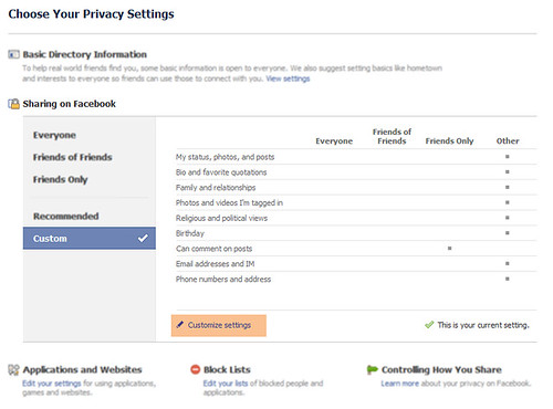 The new Facebook privacy settings
