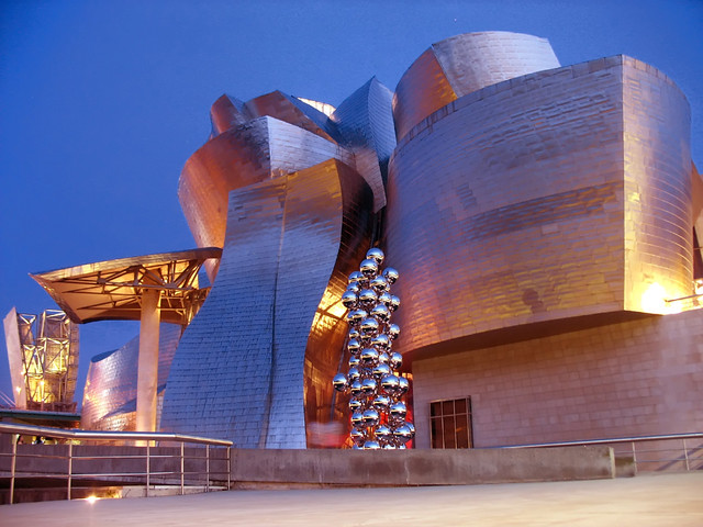 Blue Hour Architecture, Guggenheim Museum Bilbao, Spain by Batikart