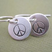Tiny Peace Earrings
