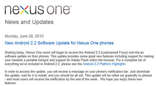 Nexus One Android 2.2