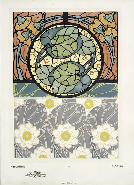 003-Nenufares-Les fleurs et leurs applications decoratives 1902- Eugene Alain Seguy