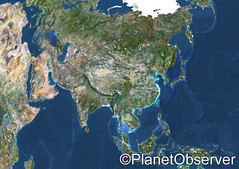 Asia - Satellite image - PlanetObserver