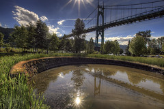 St. Johns Bridge from Cathedral Park - Portland Oregon - HDR