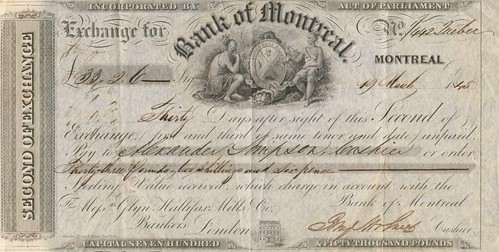 Bank of Montreal Second Bill of Exchange