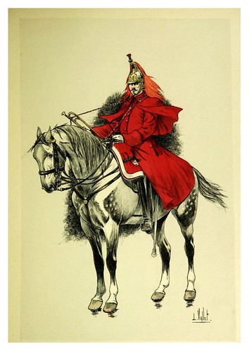 027-Trompeta de coraceros de la guardia imperial-Le chic à cheval histoire pittoresque de l'équitation 1891- Louis Vallet