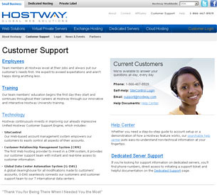 HostWay Contact Information