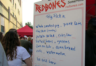 Pig pickin' menu, Redbones