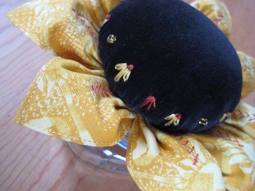 Sunflower pin cushion from Tiffany