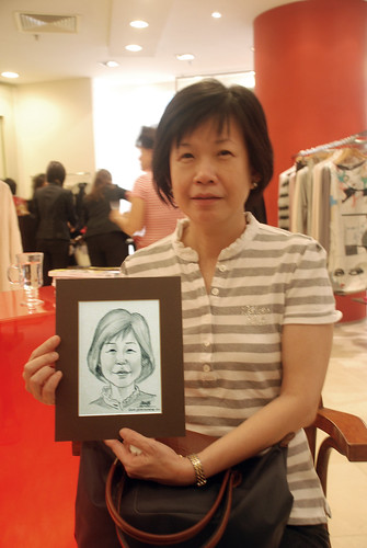 Portrait live sketching for Marella boutique - 1