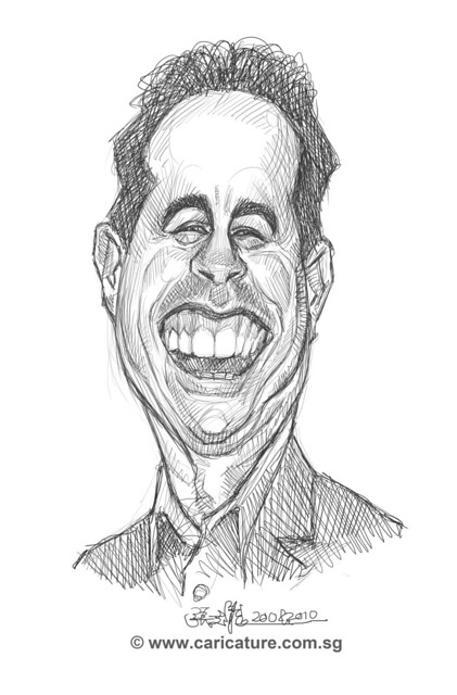 digital caricature of Jerry Seinfeld - 2