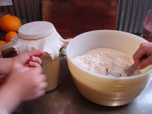 making sourdough bread