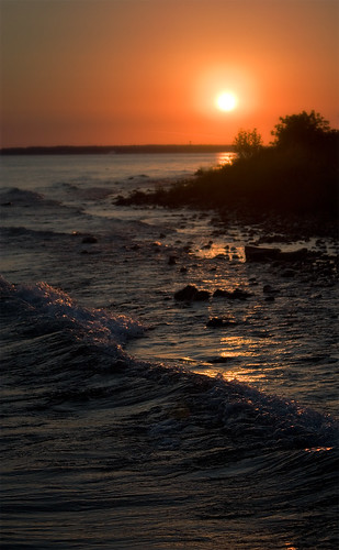 フリー写真素材|自然・風景|海|夕日・夕焼け・日没|波|アメリカ合衆国|