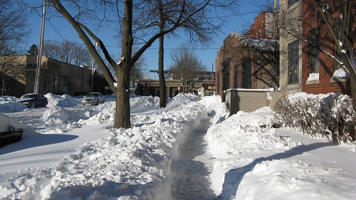 The aftermath of the Chicago blizzard of 2011. Evanston Illinois USA. Thursday, February 3rd, 2011. by Eddie from Chicago