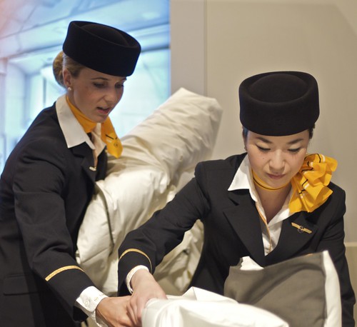 A380 Lufthansa First Class presentation in Tokyo