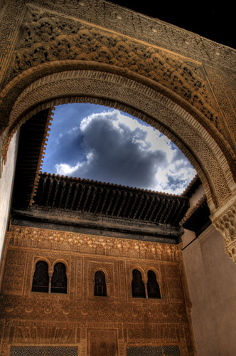 Golden room yard. Alhambra. Granada. Patio del cuarto dorado