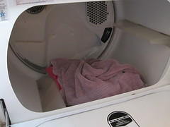 wet towels in a dead dryer