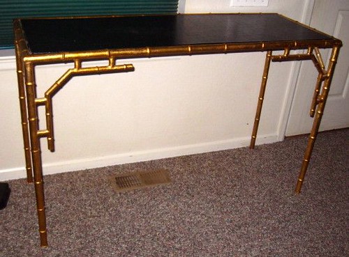 bamboo brass dressing table canity