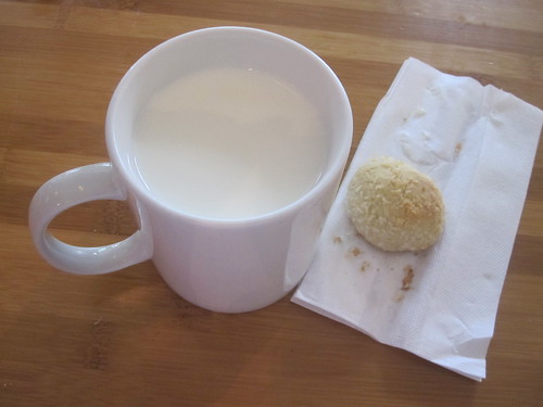 Milk and coconut cookie (part of lunch)