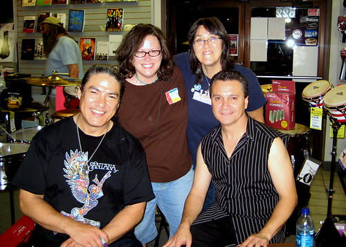 Me with Moe Jerant and Santana Percussionists Raul Rekow & Karl Perazzo