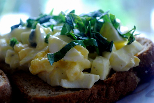 Lemony Egg Salad with Basil and Capers