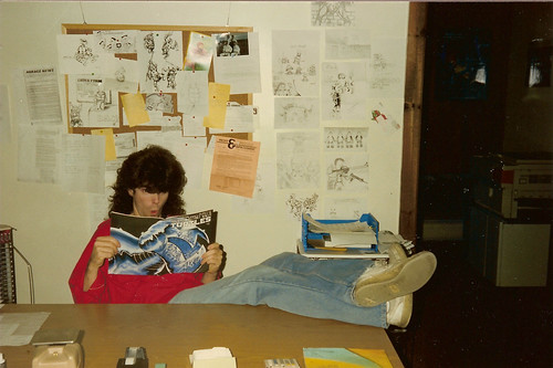 Ryan Brown in Mirage Stuidos Office reading TMNT v.1 #2 (( 1986 ))