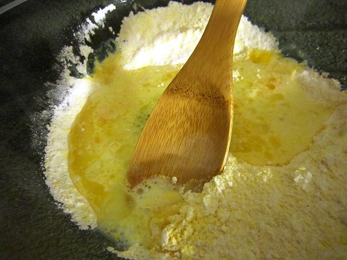 Making cornbread muffins