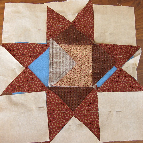 First Hand Pieced Square in Progress