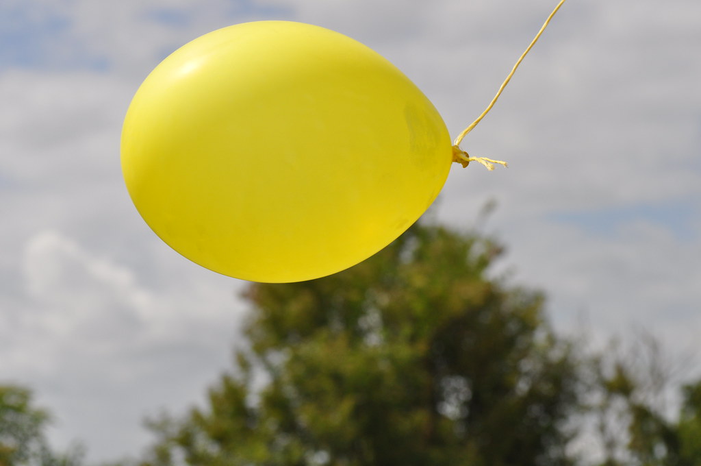 Happiness is a yellow balloon