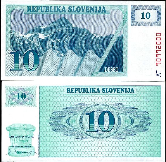 10 Tolarjev Slovinsko 1990, P4