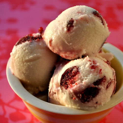 Cherry Rose Coconut Ice Cream