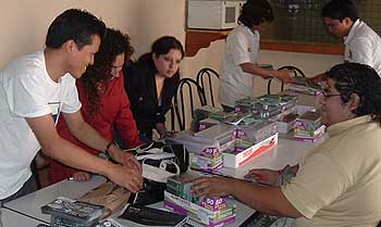 At the STRM office in Mexico City, workers prepare materials for the union election.