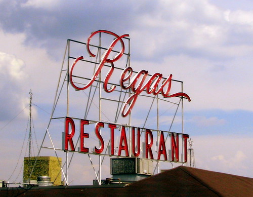 Regas Restaurant Sign