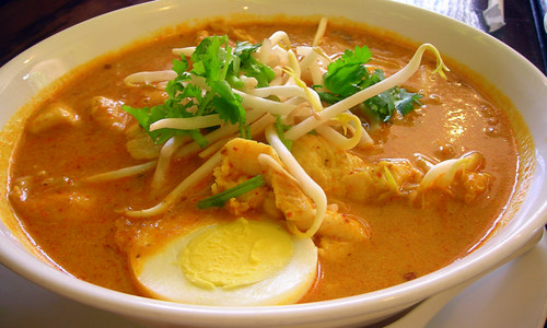 laksa soup recipe. Chicken laksa (chicken curry