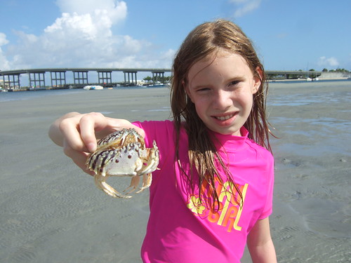 Sydney with a rooster crab